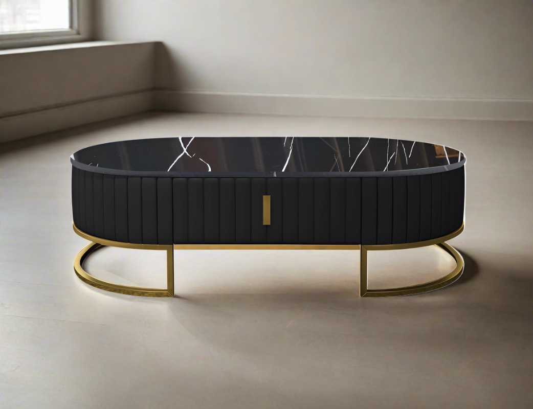 Monaco Black And Gold Coffee Table
