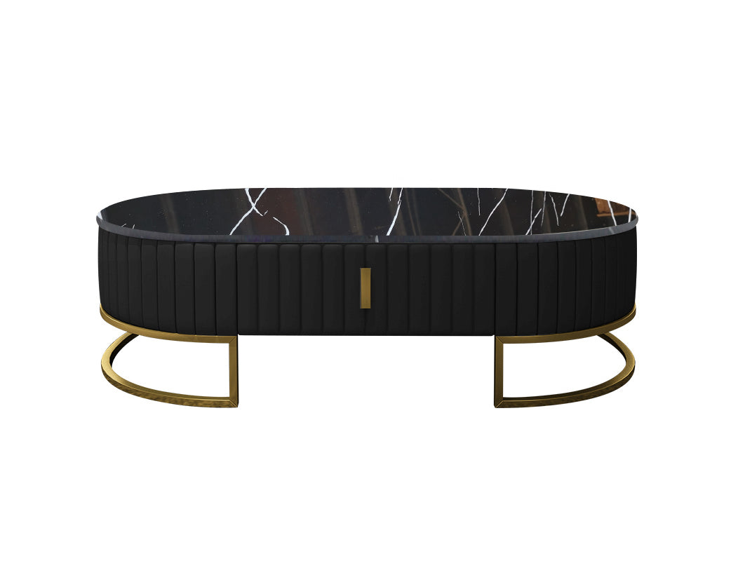 Monaco White And Gold Coffee Table