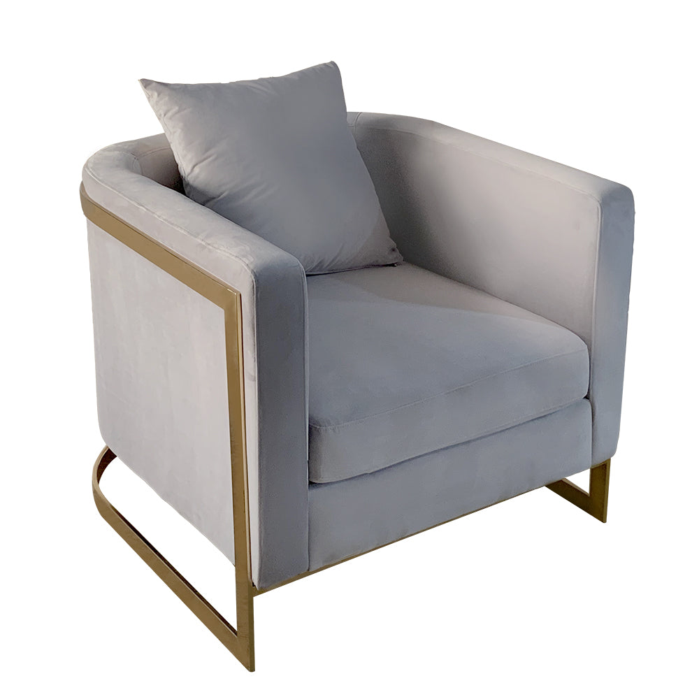 Bond Black Velvet Full Size Accent Chair