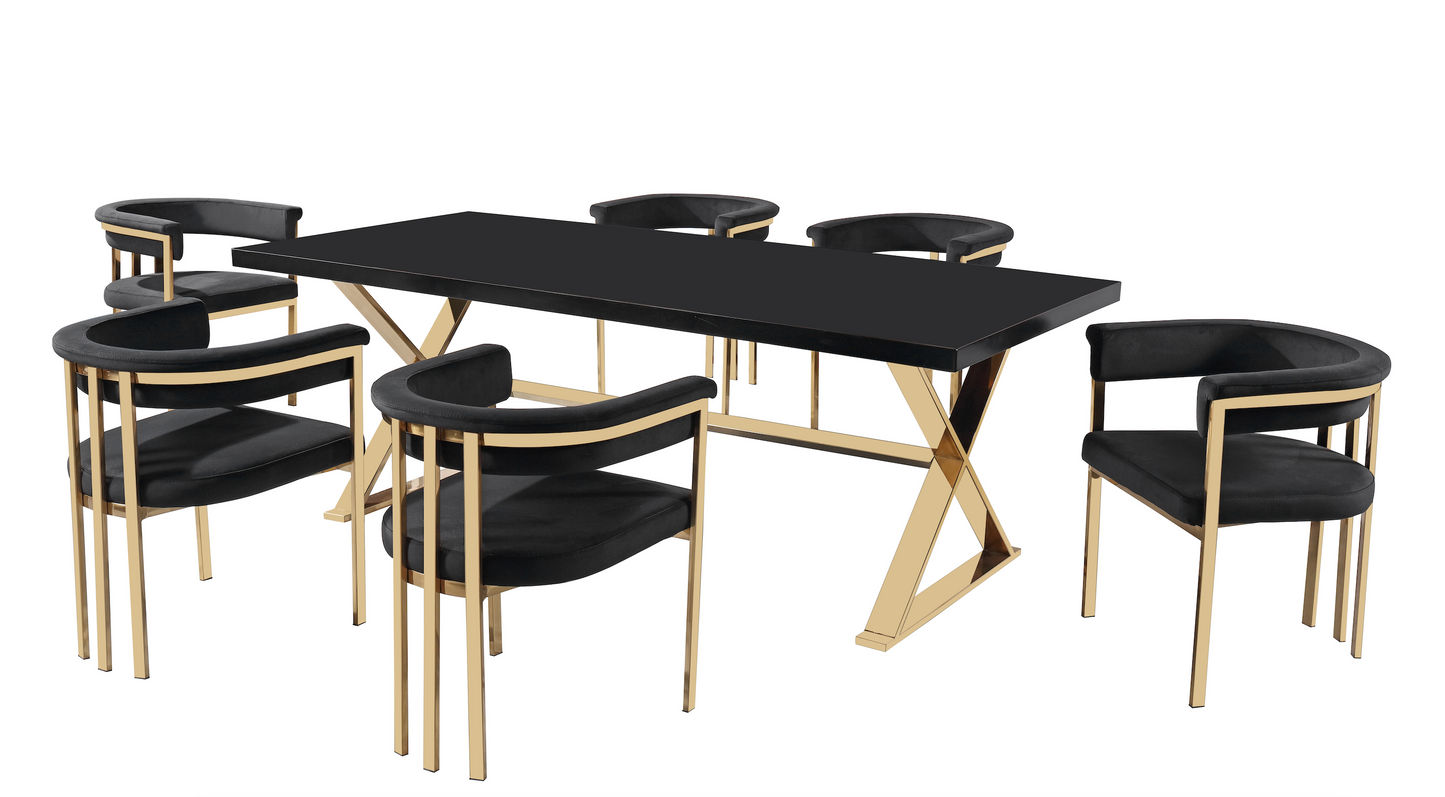 Naples White Lacquer Dining Table