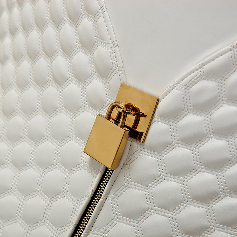 Hollace White And Gold Coffee Table