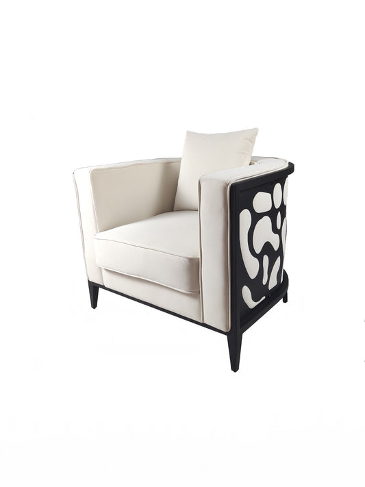 Bernice White Full Size Accent Chair
