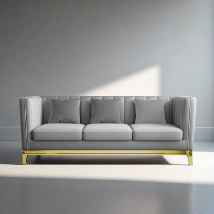 Knight Light Grey Velvet Sofa
