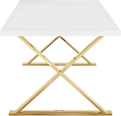 Naples White Lacquer Dining Table