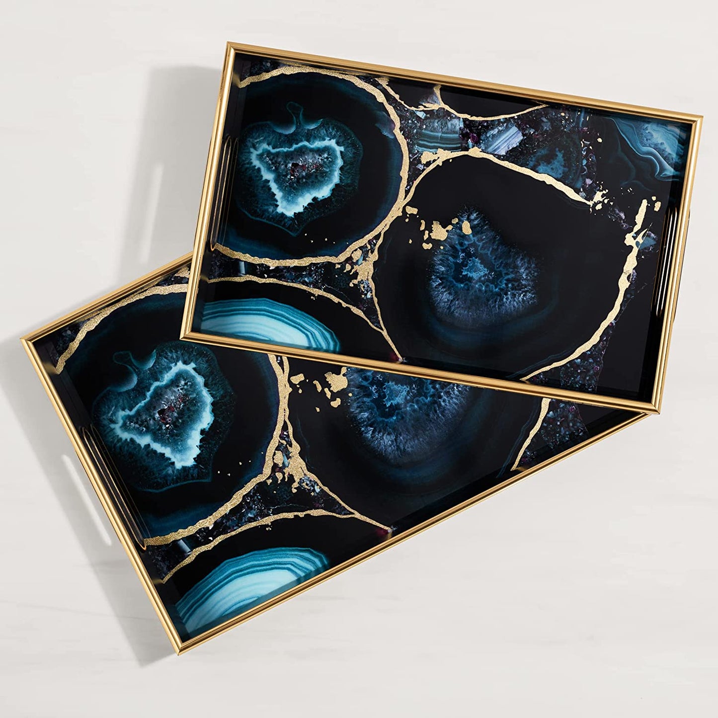 Agate Rectangle Tray 2 Piece Set