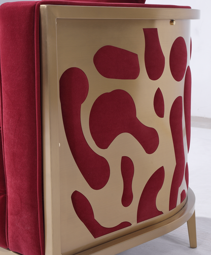 Bernice Burgundy Full Size Accent Chair