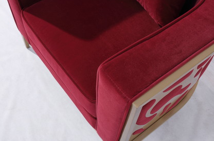 Bernice Burgundy Full Size Accent Chair