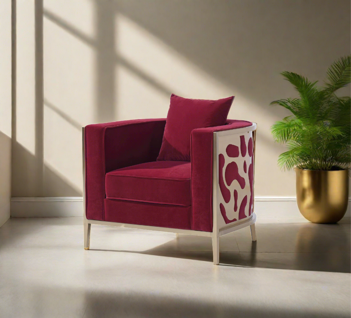 Bernice Burgundy Full Size Accent Chair