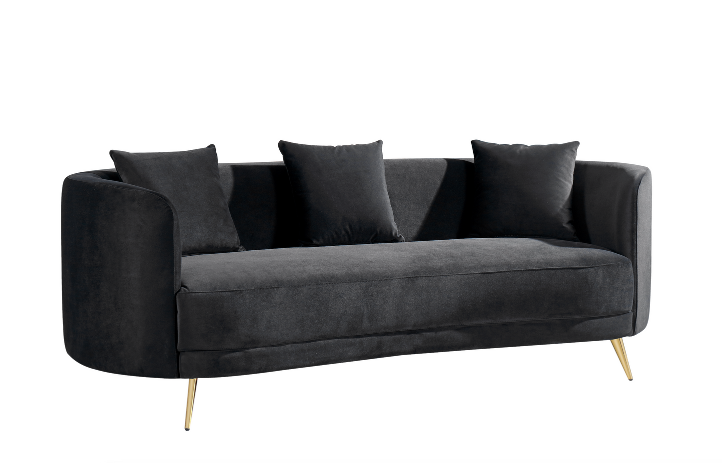Ameena White Velvet 3 Seater Sofa