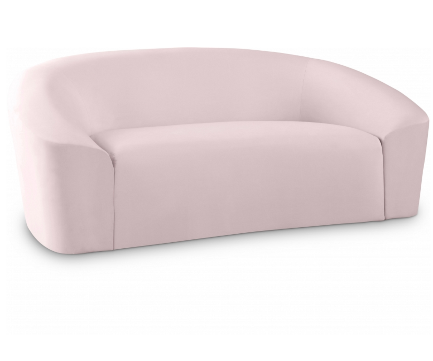 Riley 71" Pink Velvet Upholstered Loveseat