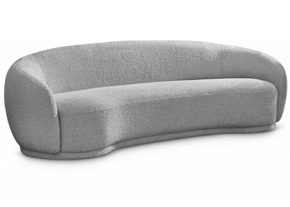 Hyde 89.5" Grey Boucle Fabric Upholstered Sofa