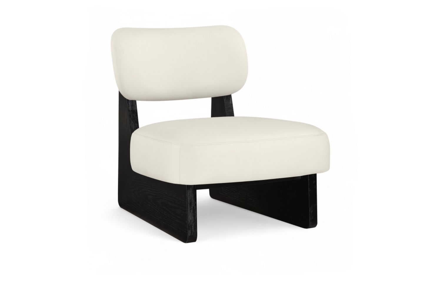 Vetra Cream Vegan Leather Upholstered Chair