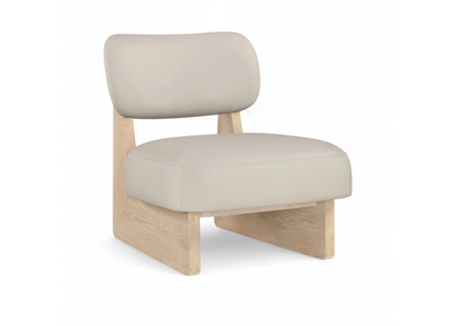 Vetra Taupe Vegan Leather Upholstered Chair