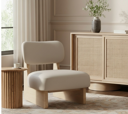 Vetra Taupe Vegan Leather Upholstered Chair