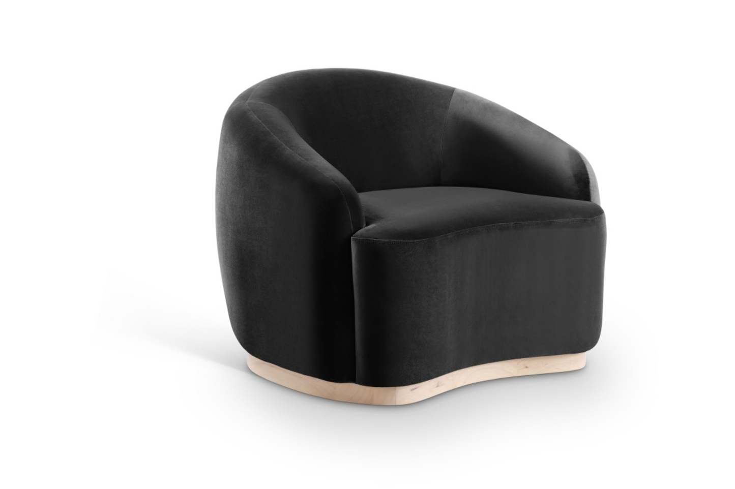 Gustavo Velvet Black Upholstered Accent Chair