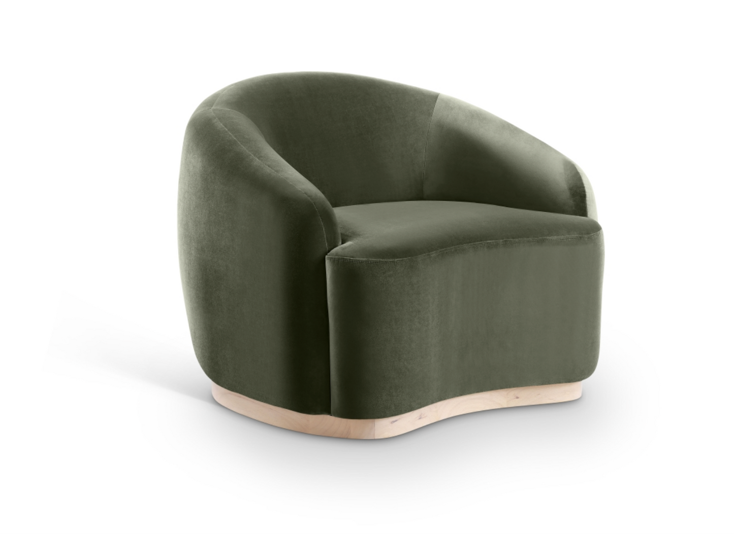 Gustavo Velvet Green Upholstered Accent Chair