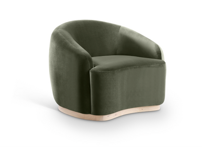 Gustavo Velvet Green Upholstered Accent Chair