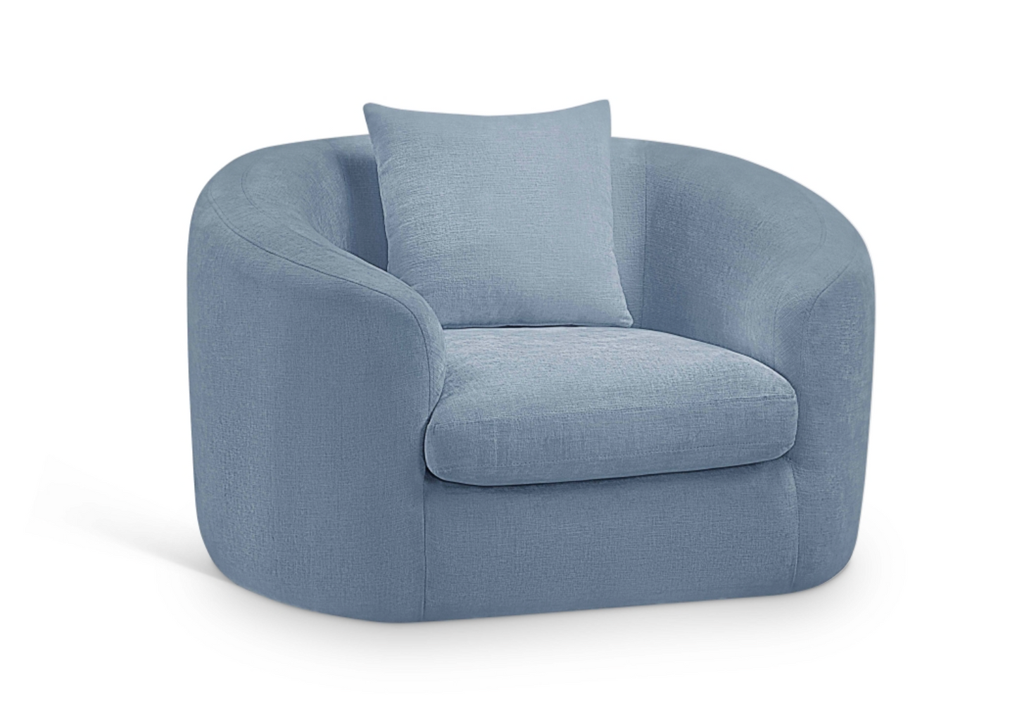 Penelope Chenille Grey Fabric Upholstered Accent Chair