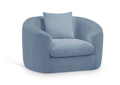 Penelope Chenille Grey Fabric Upholstered Accent Chair