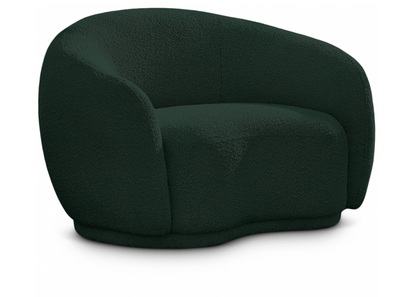 Hyde Boucle Green Fabric Upholstered Chair