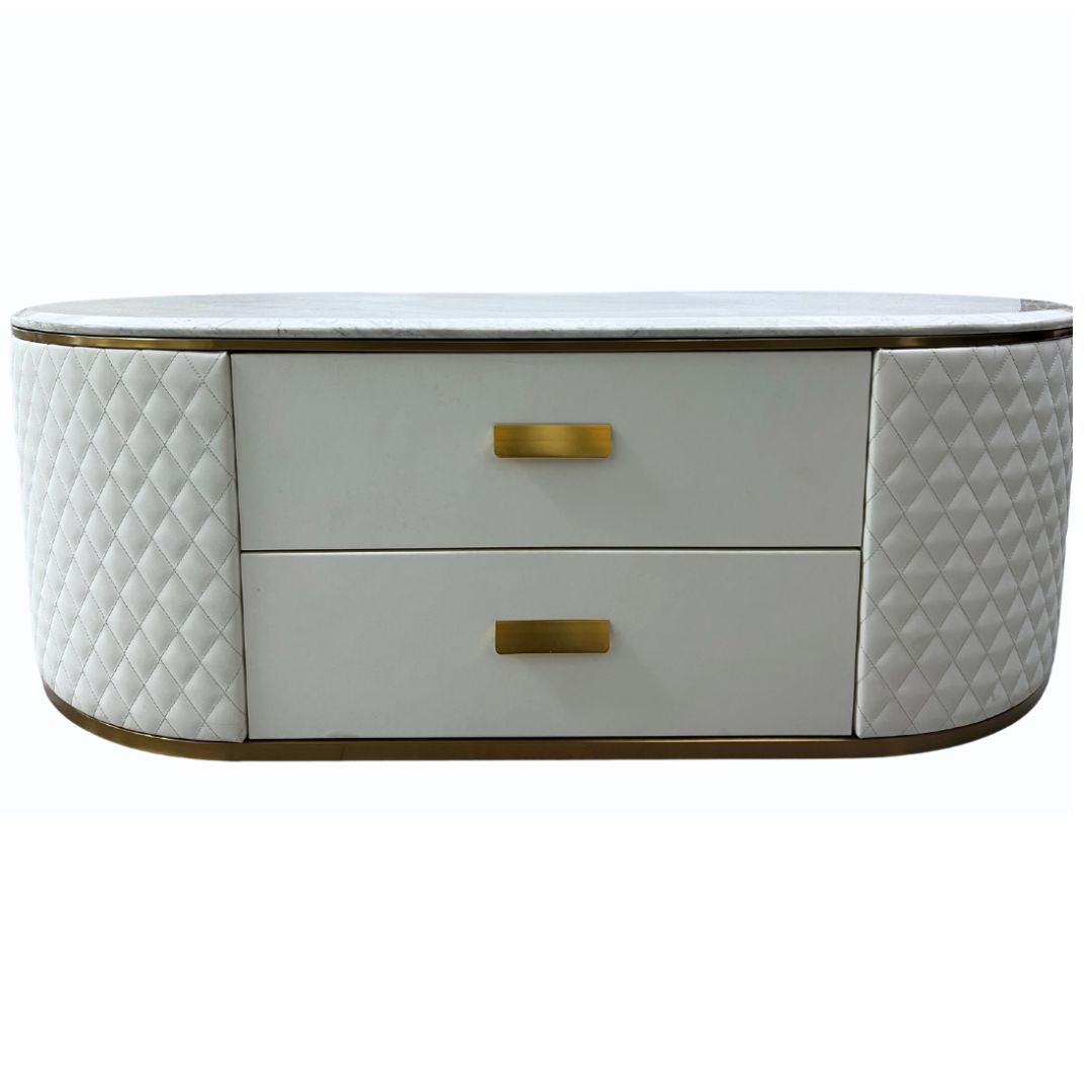 Madison White And Gold Coffee Table