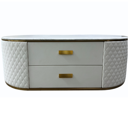 Madison White And Gold Coffee Table