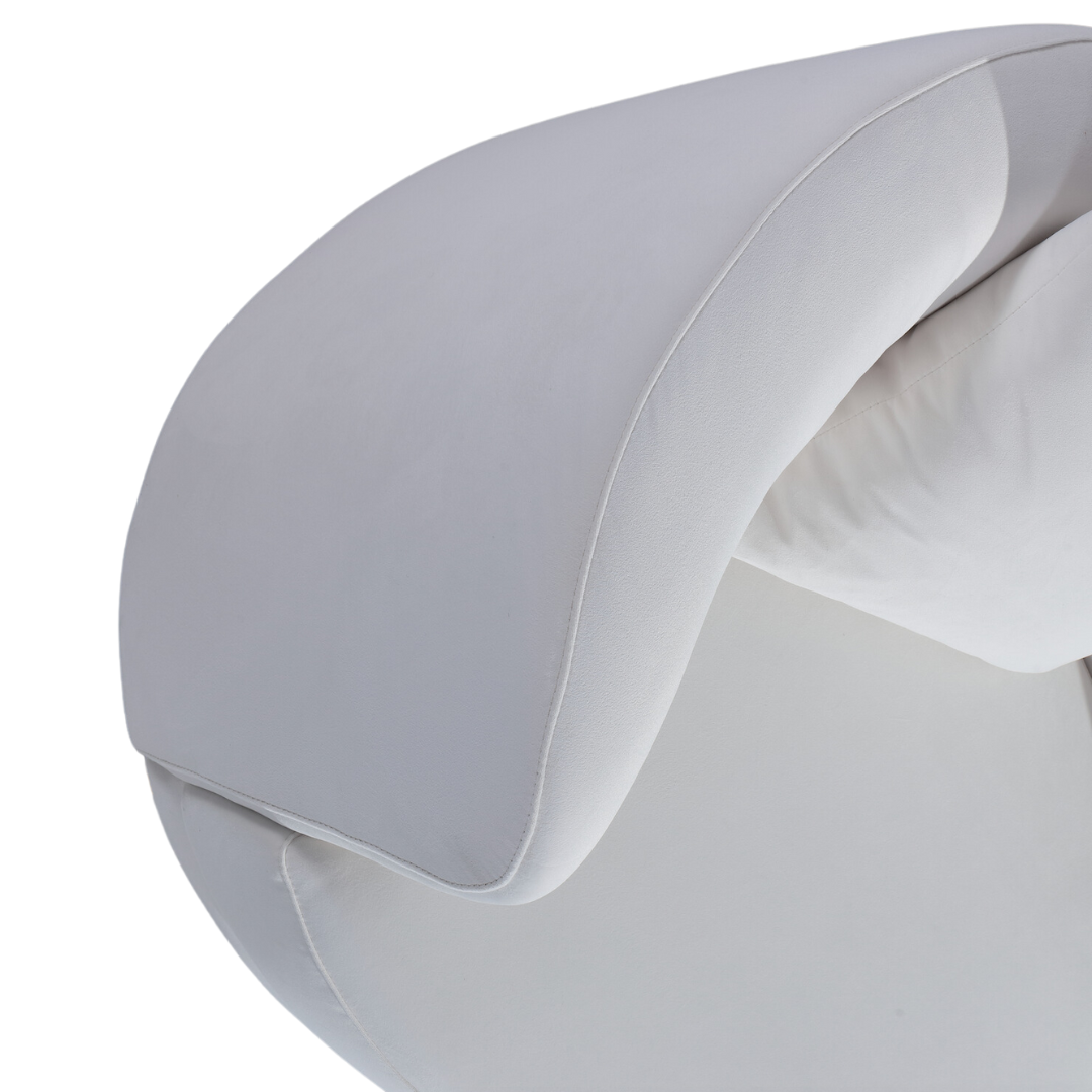 Ameena White Velvet 3 Seater Sofa