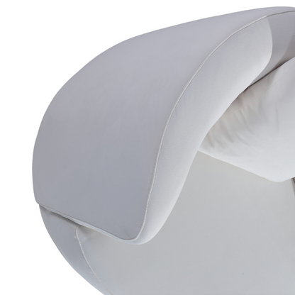 Ameena White Velvet 3 Seater Sofa