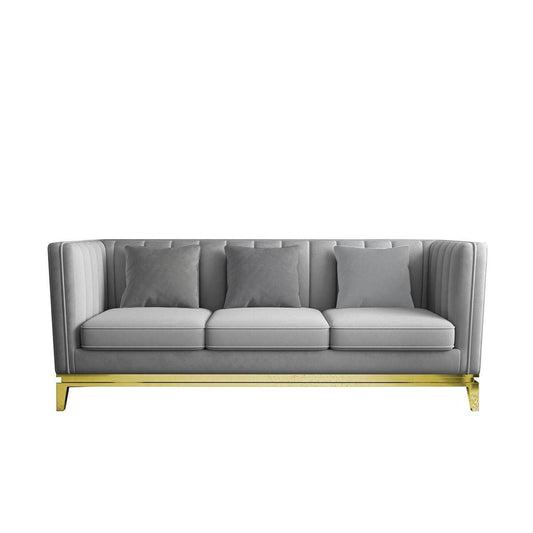 Knight Light Grey Velvet Sofa