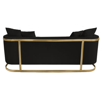 Bond Black Velvet Sofa