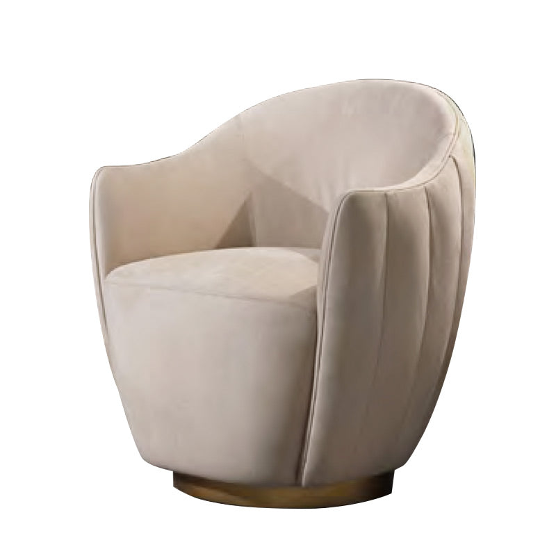 Chelsea Ivory and Gold Swivel Chair