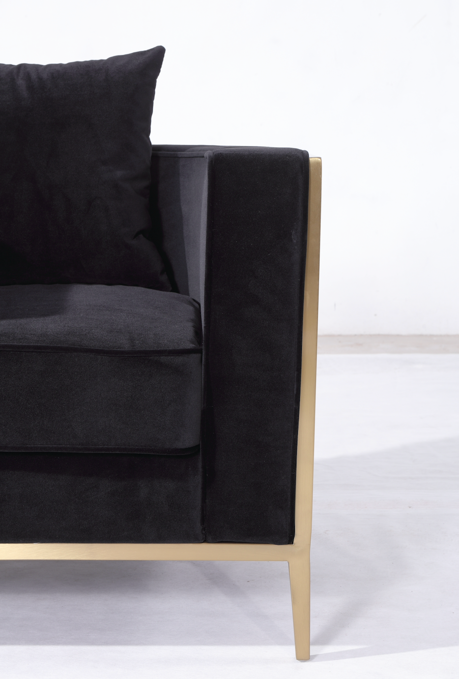 Genesis II Black Velvet Full Size Accent Chair